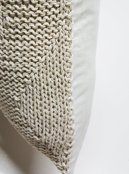 Natural Cotton Chevron Accent Pillow - Image 2