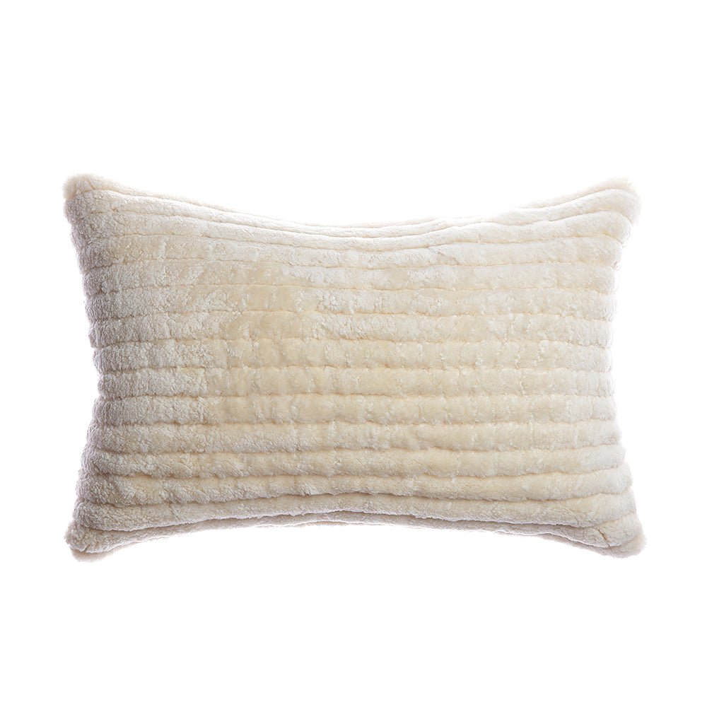 Striped Ultra Soft Shearling Pillow - Image 2