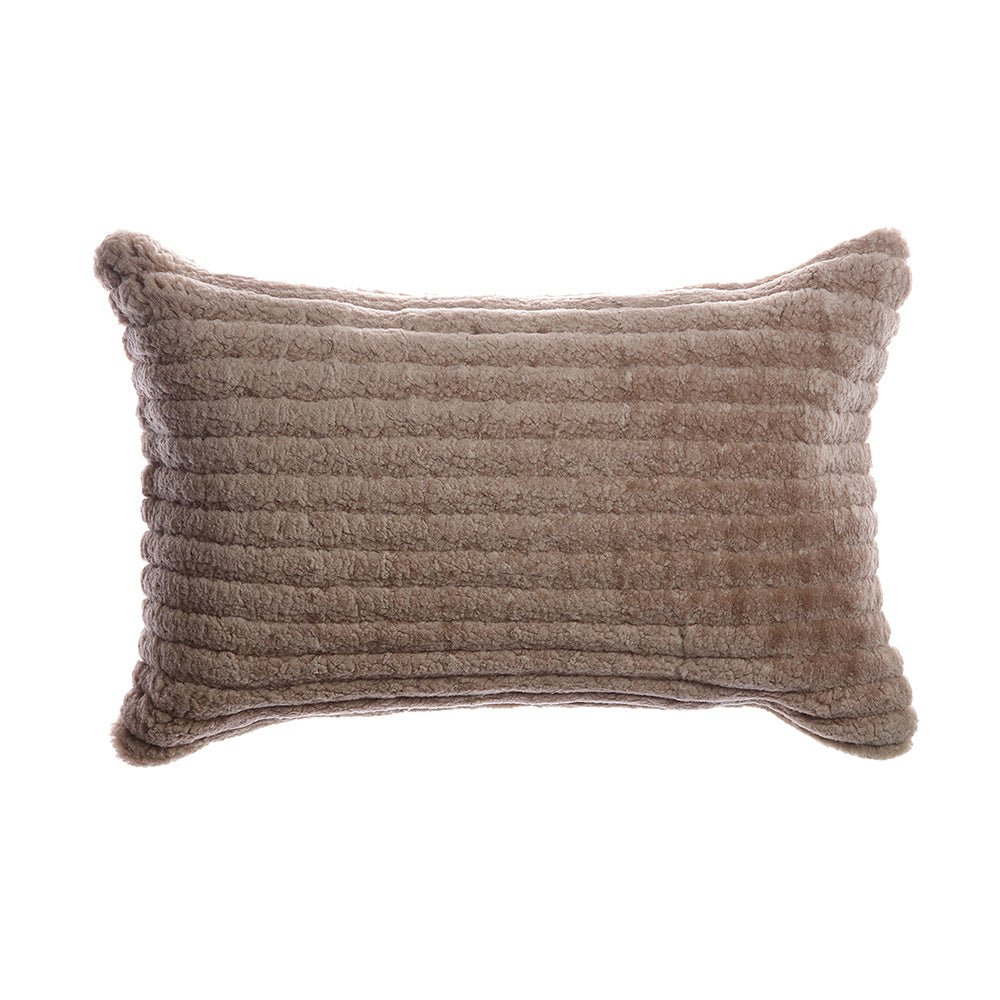 Striped Ultra Soft Shearling Pillow - Image 4
