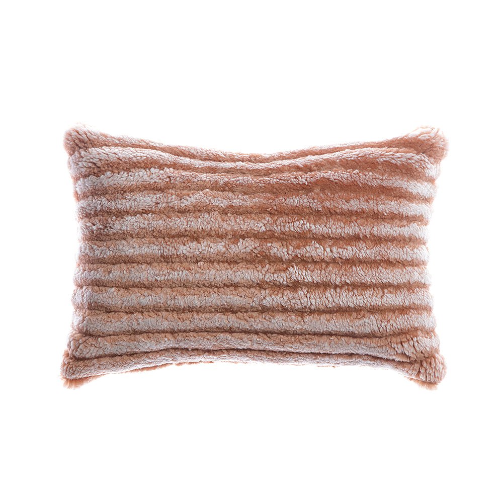 Striped Ultra Soft Shearling Pillow - Image 5