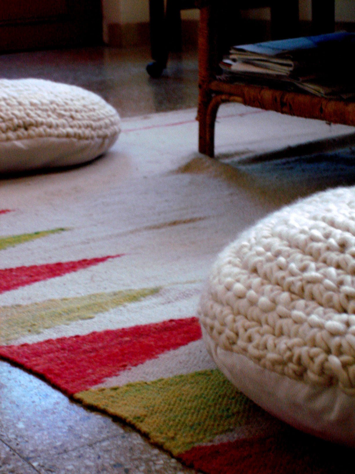 Round Moon Knit Throw Pillow